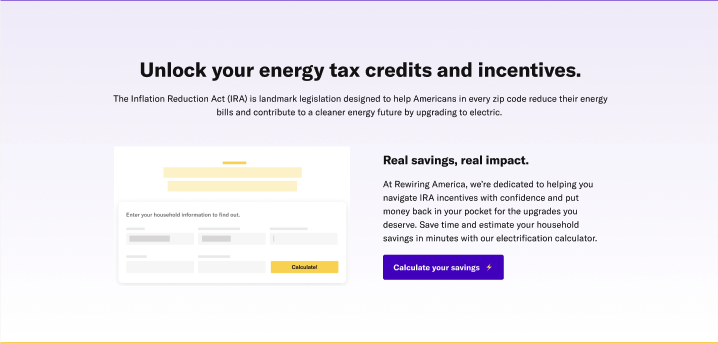 3-step explainer — Enter info, review savings, get support.